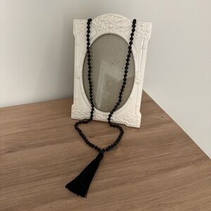 Black Lava Stone 108 Plus 1 Beads Mala Prayer Necklace With Tassel Grounding